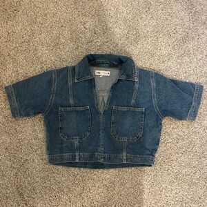 Zara Women’s Denim Crop Top